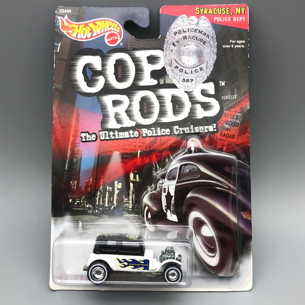 Hot Wheels Cop Rods 32 Ford Vicky Syracuse NY Police Diecast 1/64 Car RealRiders